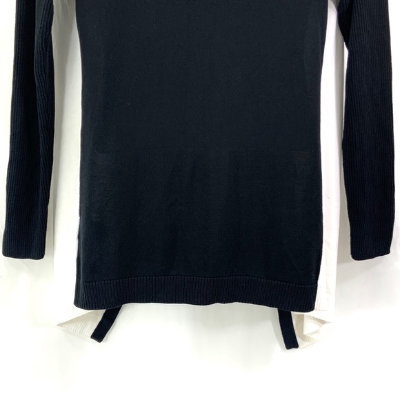 DONATED 8-9-25 ANNE KLEIN Open Front Cardigan Ivroy Black Sweater - Picture 6 of 8